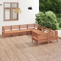 Set Salotto da Giardino 8 pz in Legno Massello di Pino Miele 3083247