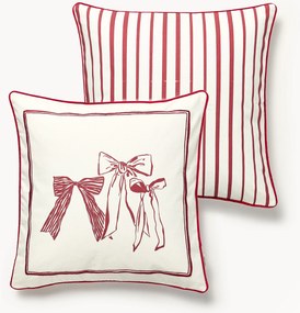Copricuscino reversibile con motivo natalizio di design Clarette di Agathe Marty