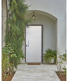 Porta blindata MASTER Sweet L 85 x H 210 cm in PVC bianco, apertura spingere a destra, falso telaio incluso