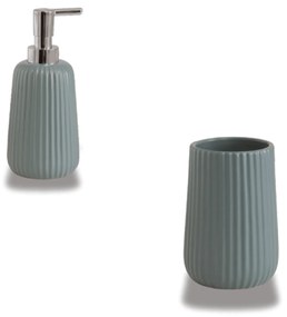 Set 2 Accessori D'Appoggio Gedy "Marika" Azzurro Polvere