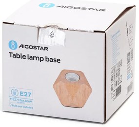 Aigostar - Lampada da tavolo 1xE27/60W/230V albero di caucciù