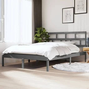 Giroletto Grigio 135x190 Cm Double İn Legno Massello /