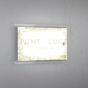 Tray applique piccola 1 luce foglia oro 1087-ap-fo
