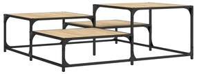 Tavolino salotto rovere sonoma 107x107x40 cm legno multistrato