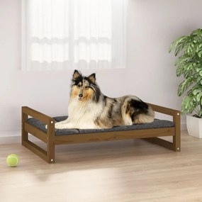 Cuccia per cani miele 95,5x65,5x28cm in legno massello di pino