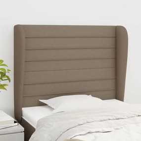 Testiera Ad Orecchio Tortora 93x23x118/128 Cm İn Tessuto /