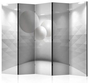 Paravento  Geometric Room II [Room Dividers]  Colore bianco e nero, Dimensioni e Misure 225x172