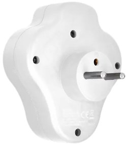 Solight P99USBC-PD20-Multipresa con un USB A+C charger e interruttore 2x10A bianco