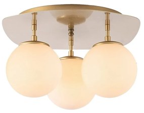 Plafoniera dorata con paralume in vetro 37x44 cm Well – Opviq lights