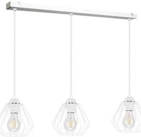 Lampadario a sospensione con filo CEED 3xE27/60W/230V bianco