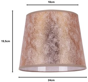 Duolla - Paralume per lampada da tavolo CLASSIC M E27 diametro 24 cm rame