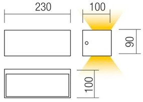 Redo 90373 - LED Applique da esterno LAMPRIS LED/13W/230V IP65 bianco