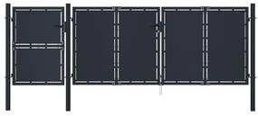 Cancello Per Giardino İn Metallo 4x1,75 M Antracite /