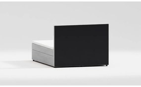 Letto matrimoniale imbottito grigio con spazio contenitivo 160x200 cm Flip - Ropez