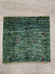 Loribaft Tappeto persiano 40x40 Verde (Iran) Annodato A Mano