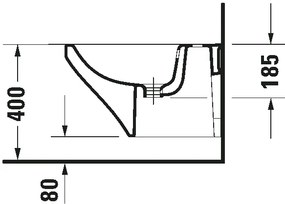 Bidet Sospeso Monoforo Bianco lucido Durastyle 2282150000 Duravit