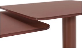 Tavolino da salotto color terracotta in vetro 54x115 cm Elvi – Marckeric