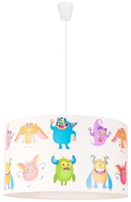 Duolla - Lampadario a sospensione per bambini PRINT M 1xE27/40W/230V diametro 35 cm troll