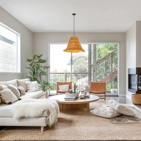 Immax 08273L - Lampadario a sospensione con filo NATURALEZA 1xE27/40W/230V diametro 45 cm rattan