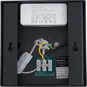 Faretto moderno da superficie nero con LED dimmerabile - Dionysos