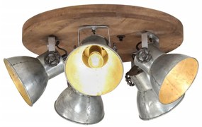 Lampada Da Soffitto 25 W Argento Vintage 50x50x25 Cm E27 /