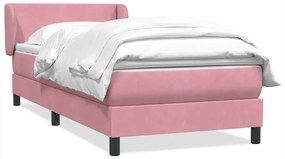 Giroletto A Molle Con Materasso Rosa 80x220 Cm Velluto /