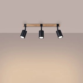 Sollux SL.1345 - Faretto FAGER 3xGU10/10W/230V nero