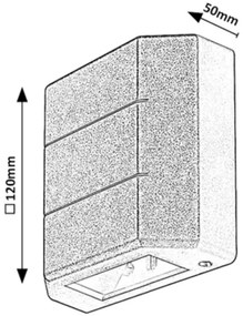 Rabalux 7319 - Applique LED da esterno LIPPA LED/6W/230V IP54 nero