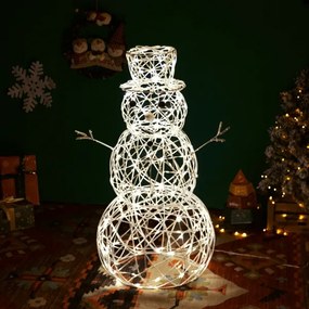 Aigostar - Decorazione natalizia LED da esterno 3,6W/31/230V 2700K 120cm IP44 a forma di pupazzo di neve
