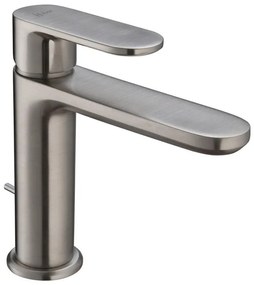 Rubinetto per lavabo a canna bassa PLANO nichel satinato HUBER H 15.6 cm