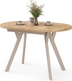 Tavolo ovale allungabile ALMO Rovere Artisan / gambe cashmere