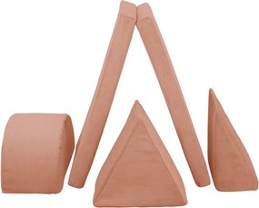Set per psicomotricità rosa chiaro in velluto a coste 75x41x7 cm Bloque Montessori – Little Nice Things