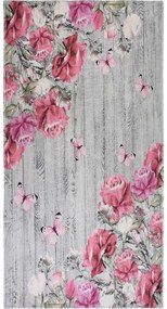 Tappeto rosa/grigio lavabile 160x230 cm Blooming Roses – Vitaus