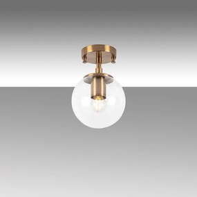 Lampada da soffitto color bronzo con paralume in vetro ø 15 cm Atmaca - Opviq lights