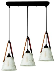 Lampadario a sospensione con filo 3xE27/40W/230V bianco