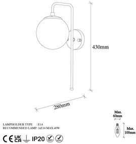 Lampada da parete dorata Viran – Opviq lights