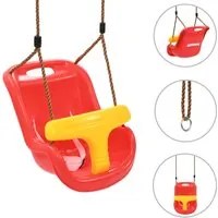 Altalena per Bambini con Cintura di Sicurezza in PP Rossa cod mxl 64060