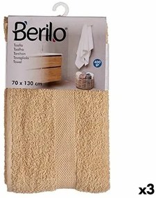 Telo da bagno Crema 70 x 130 cm (3 Unità)