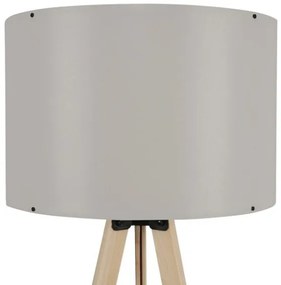 Lampada Treppiede Da Pavimento 38x140 Cm Design Moderno 60W Beige E Crema