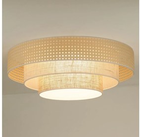 Duolla - Plafoniera LED LUNETA LED/26W/230V diametro 60 cm 4000K rattan/beige