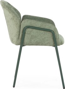 Set di sedie da pranzo verde in imbottito 2 pz Aslin – MOME