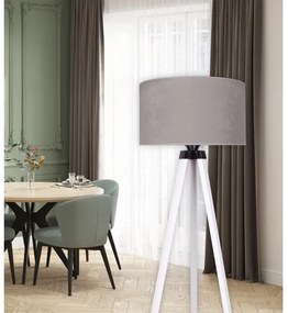 Brilagi - Lampada con piedistallo VELVET 1xE27/60W/230V bianco/grigio