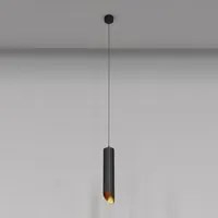 Lampadario A Sospensione Moderno Lipari Alluminio Nero 1 Luce Gu10 35W