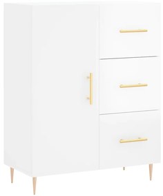 Credenza 69,5x34x90 cm in legno multistrato bianco lucido