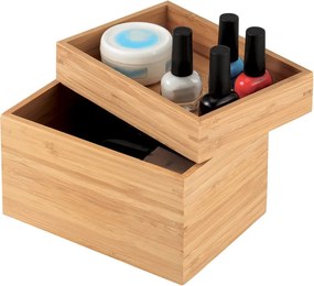 Organizer da bagno di colore naturale in bambù per cosmetici Isalys – MSV