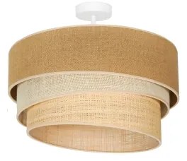 Duolla - Lampadario a plafone YUTE TRIO 1xE27/15W/230V diametro 45 cm marrone/grigio/beige