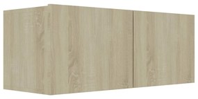 Mobile porta tv rovere sonoma 80x30x30 cm in legno multistrato