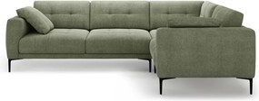 Divano angolare verde (con penisola a destra/a L) Bemy – Micadoni