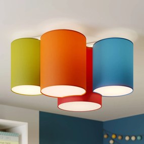 TK Lighting Plafoniera Mona 4 luci, multicolor