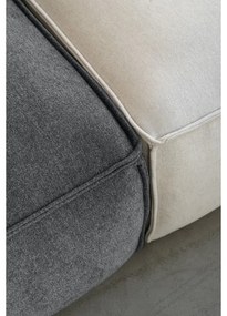 Divano angolare componibile grigio (con penisola a destra) Flex Felix – Miuform